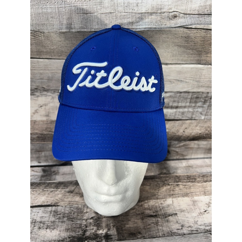 Titleist Tour Sport Mesh Fitted Golf Hat - Blue Size Sm/Med